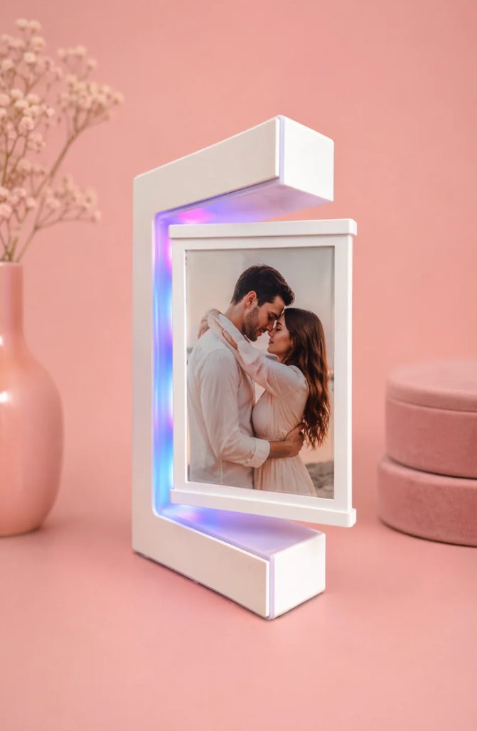 E-Shape Levitating Floating Photo Picture Frame